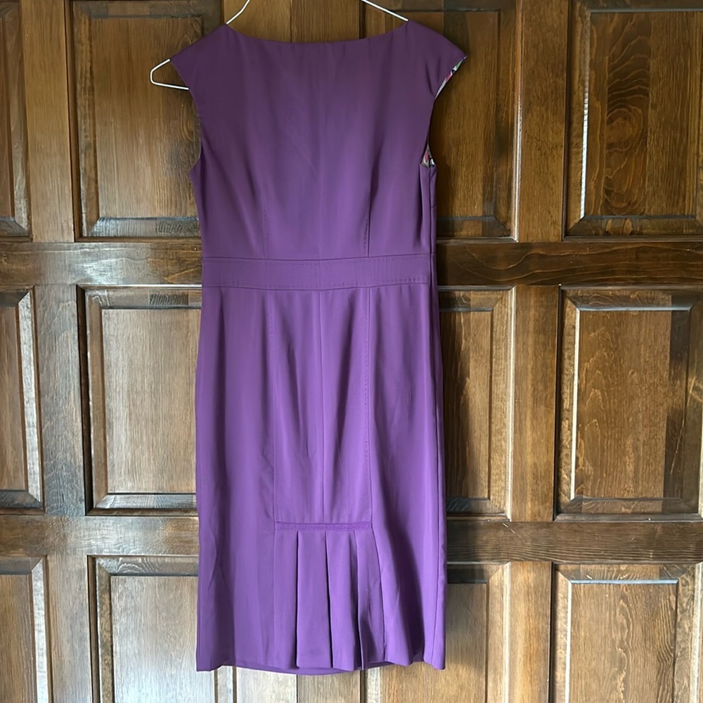 Boden Purple Dress with Pleated Neckline - Picture 2 of 10